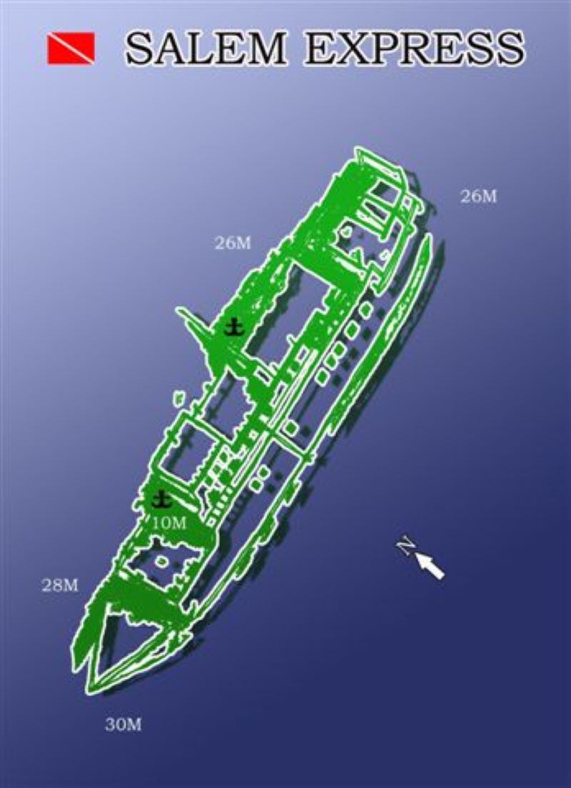 Salem Expres Dive Site Scuba Diving Safaga, Egypt