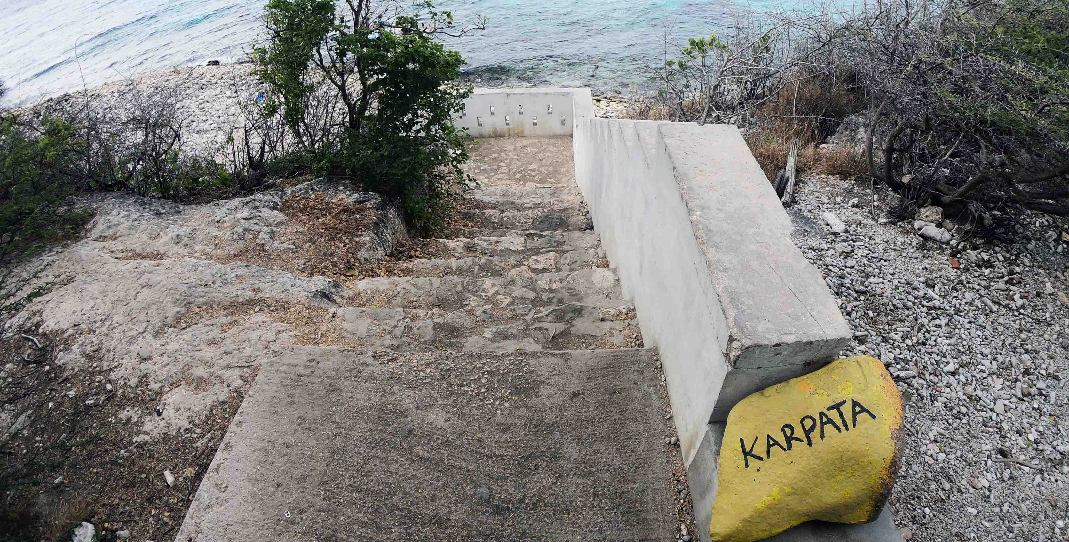 Bonaire dive site marker
